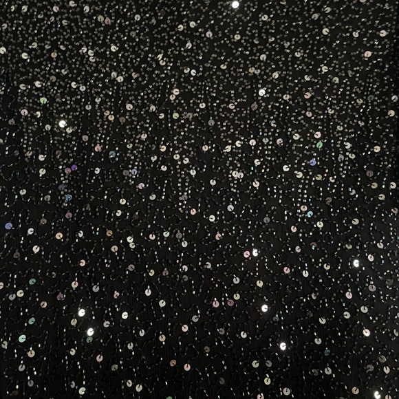 VTG Stenay 100% Silk Black w/Silver Sequins/Beads Evening Blouse/Top  Sz Med - Picture 6 of 9